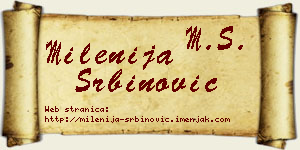 Milenija Srbinović vizit kartica